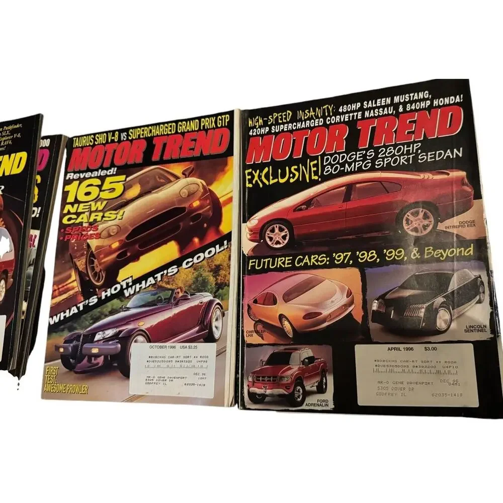 MOTOR TREND Magazines (9) 1994 1995 1996 Saleen Mustang Pontiac Ferrari Porsche‎